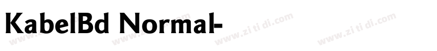 KabelBd Normal字体转换